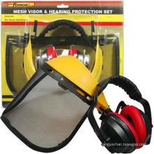 OEM ajustado da proteção do trabalhador manual do Muff da orelha da viseira da malha dos acessórios do trabalho